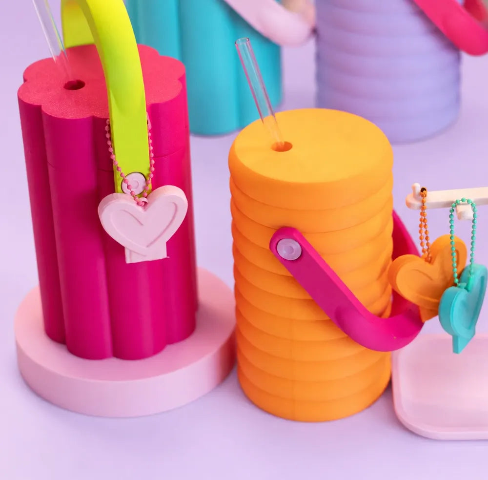 Colourful can holders