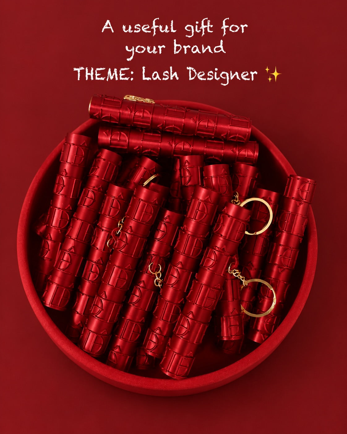 Lash designer branded keychains