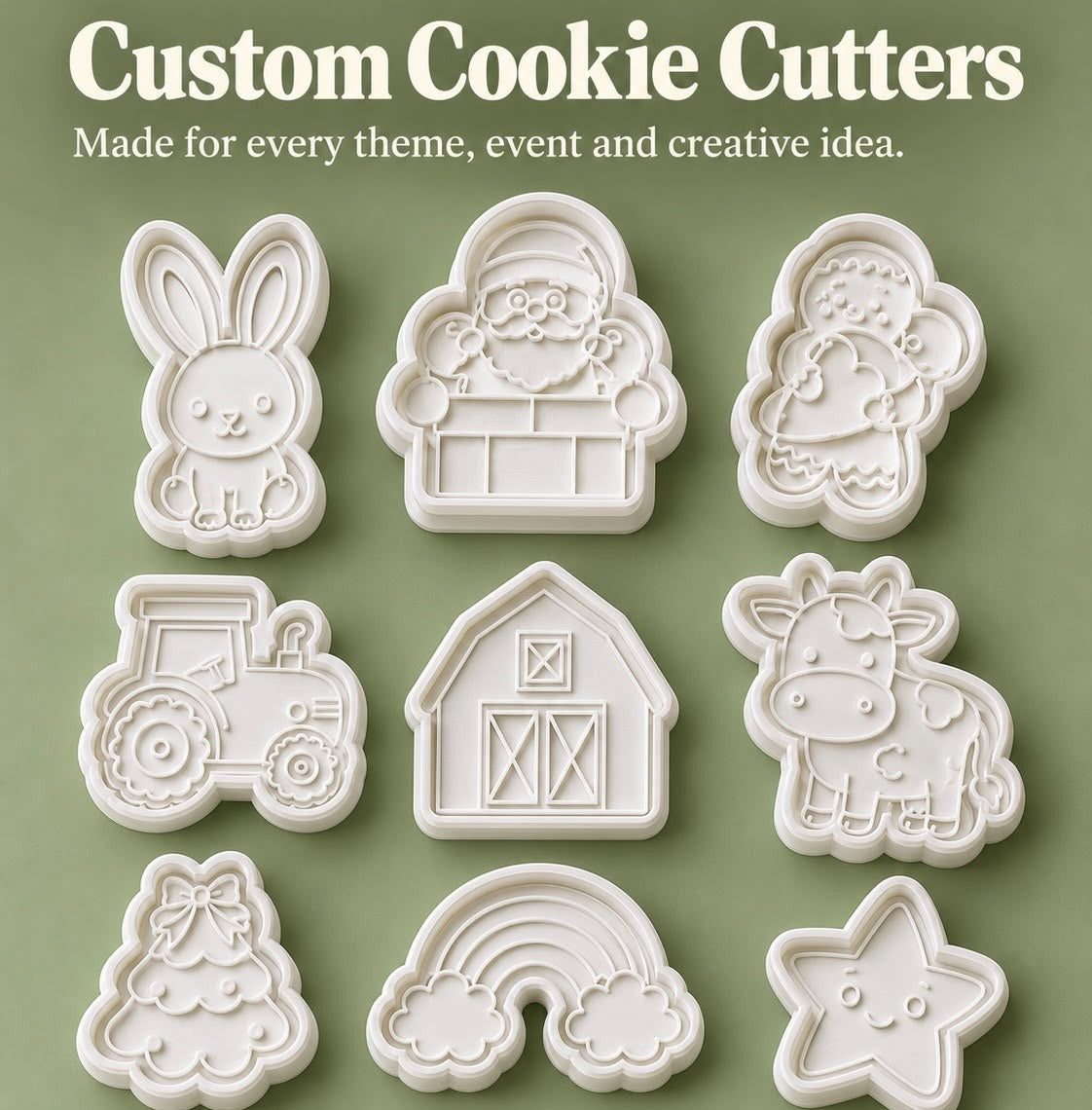 Custom cookie cutters for every theme and event
