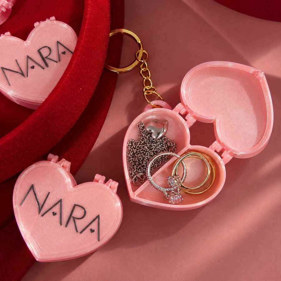 Custom Heart Jewellery Keychain
