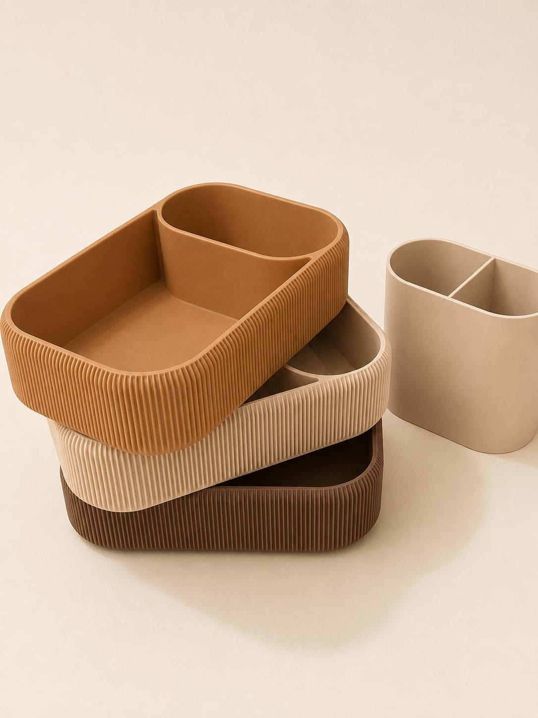 Ribbed Desk Organiser Set