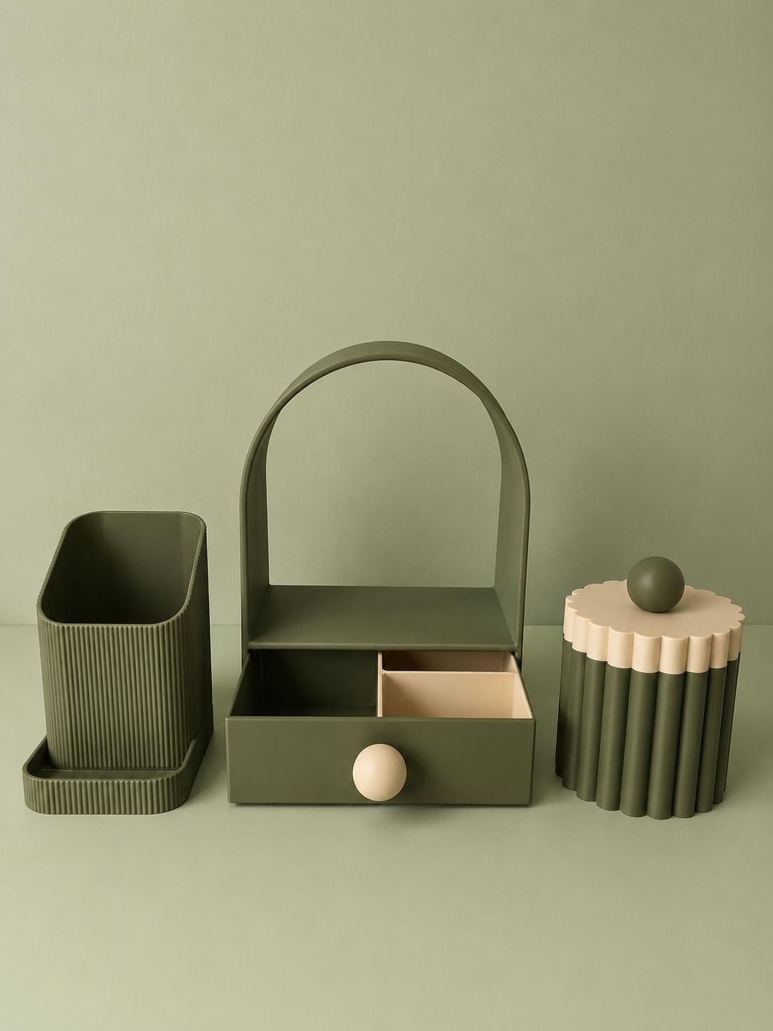 Arched Desk Organiser with Drawer — photo 4