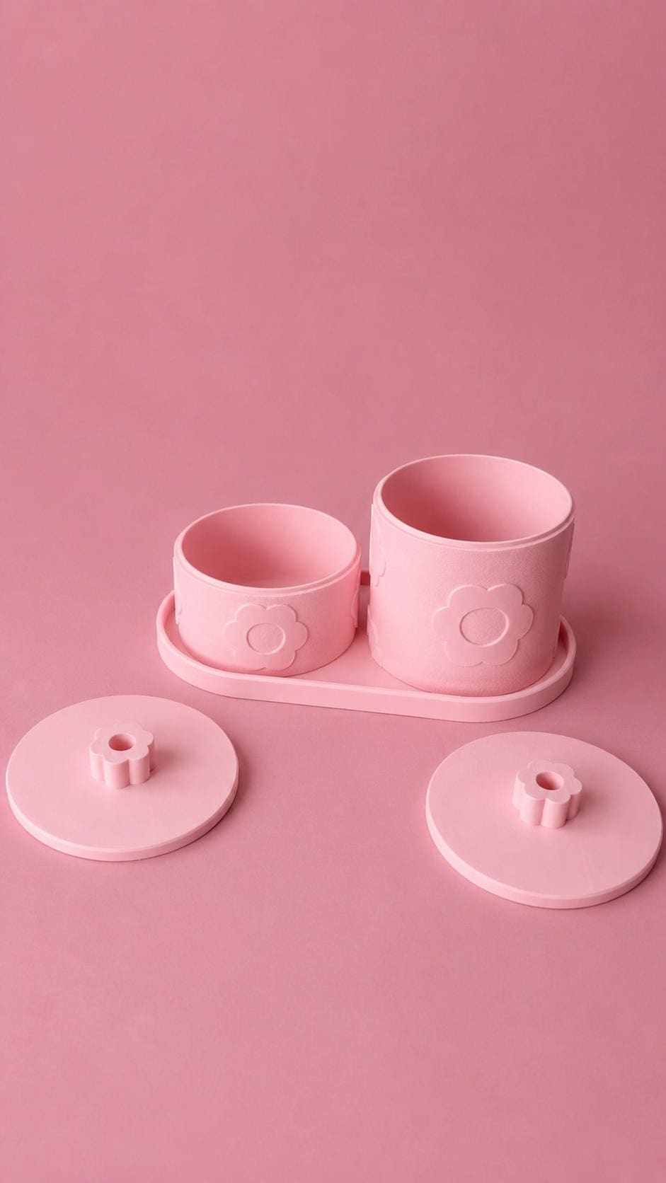 Daisy Storage Jar Set with Tray — photo 2