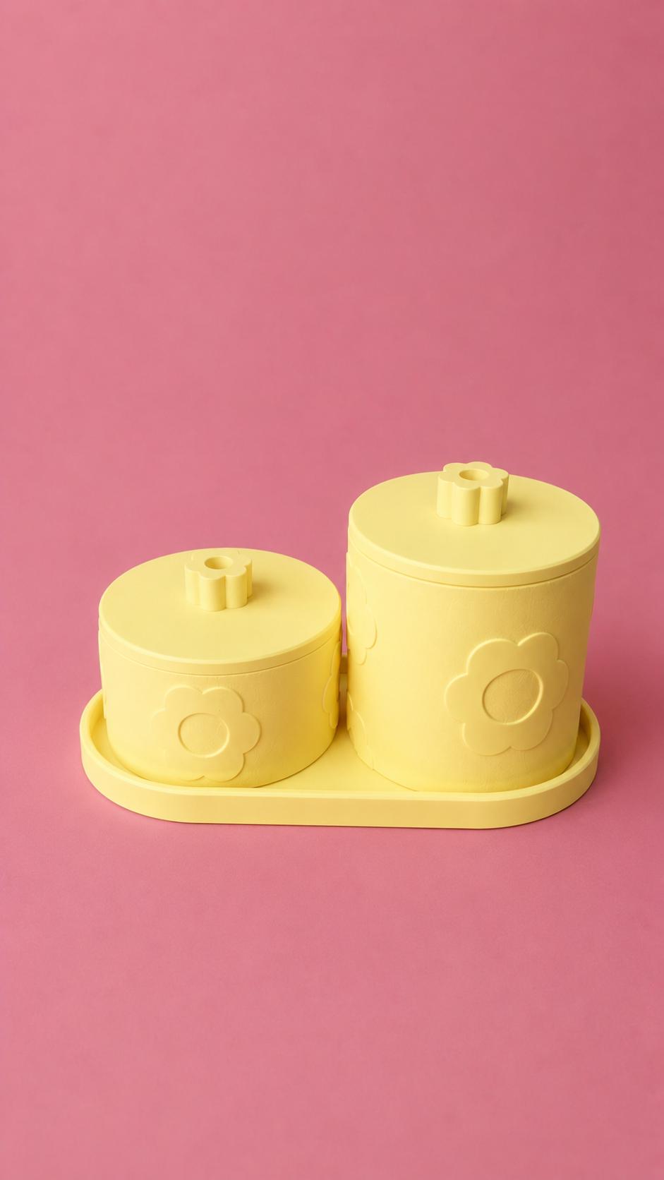 Daisy Storage Jar Set with Tray — photo 3