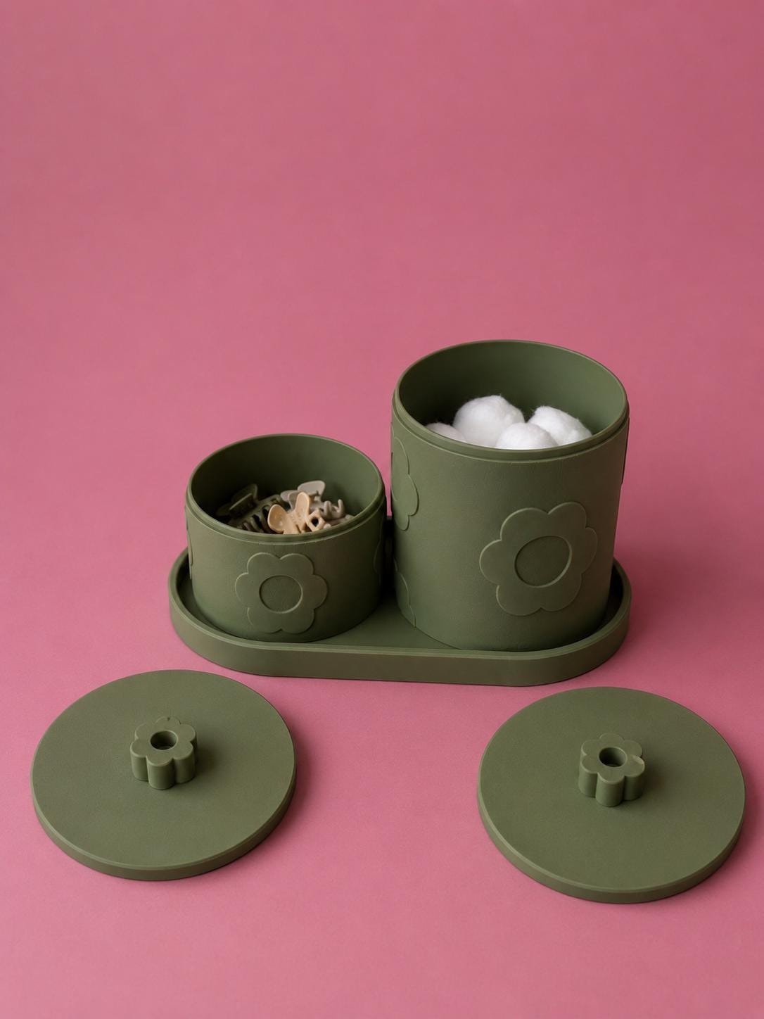 Daisy Storage Jar Set with Tray — photo 6