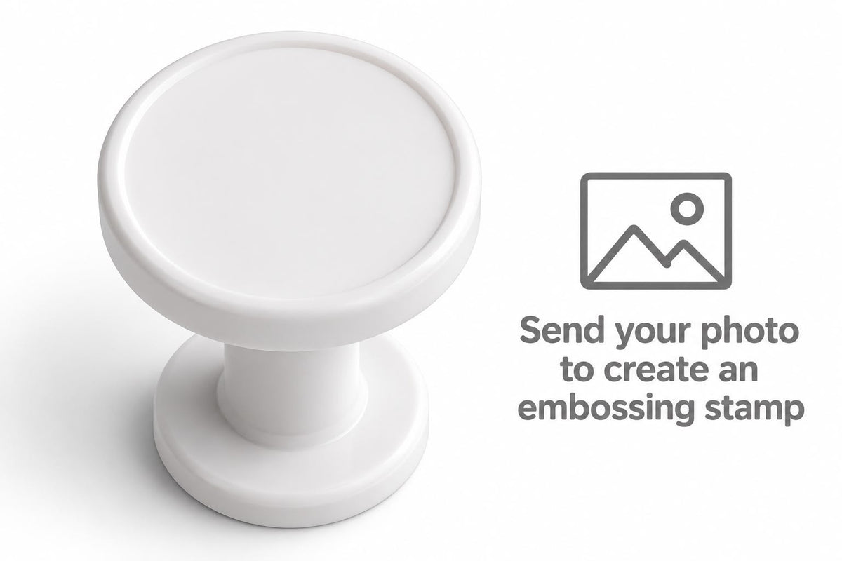 Send your photo to create a custom embossing stamp